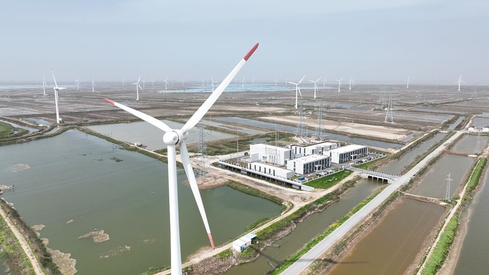 海上风电场,盐城国能h5海上风电项目创造了全球首个创新采用储能应急