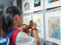 “放飛綠色夢想 保護地球未來”國際兒童畫巡展在鹽城展出