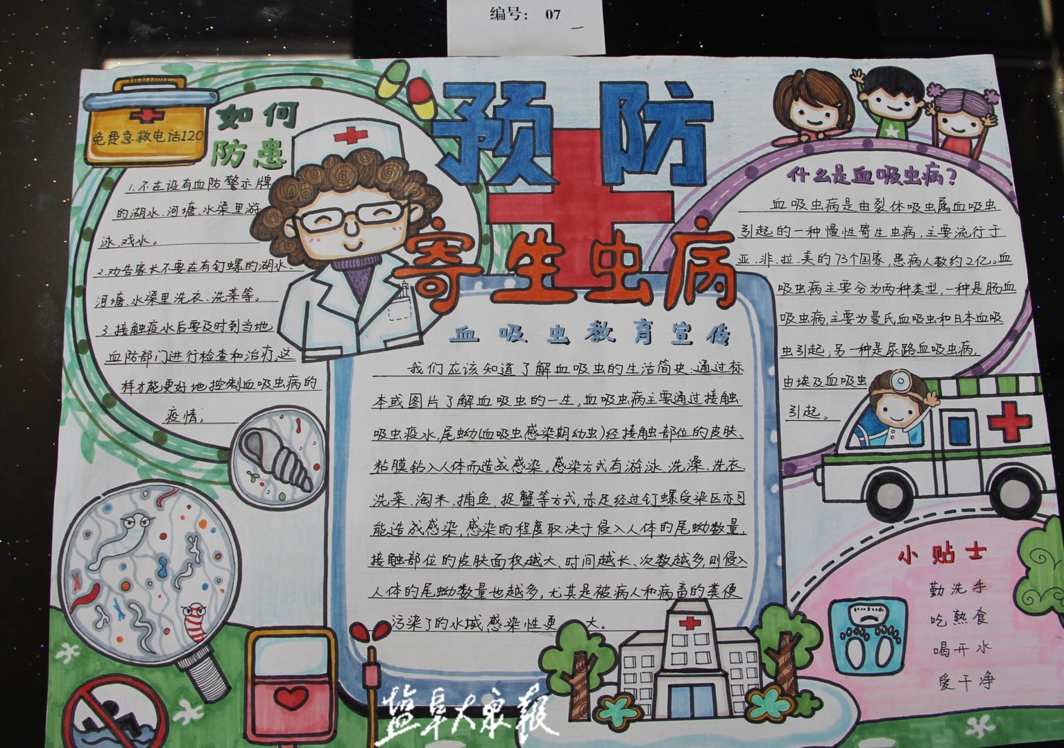 小手拉大手疾控伴你行我市举行健康教育知识手抄报比赛