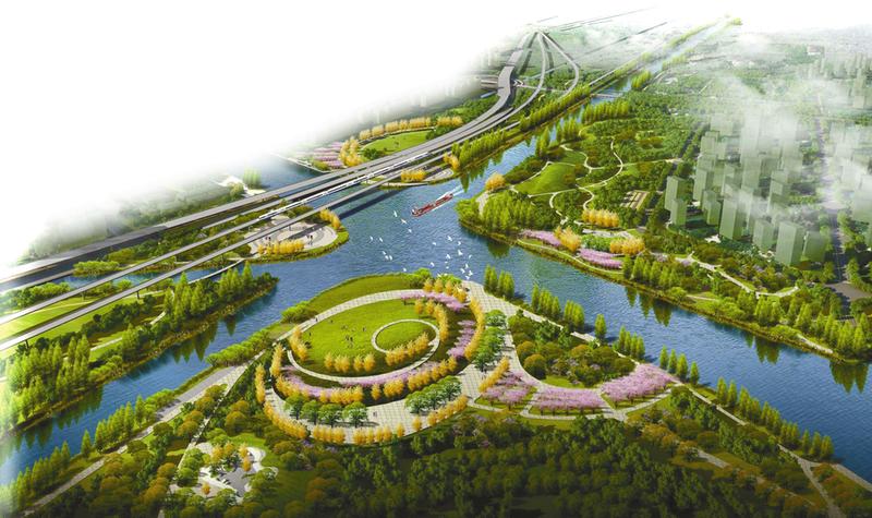 江苏盐城打造绿色项圈为城市添绿留白84公里环城高速圈生态廊道加速