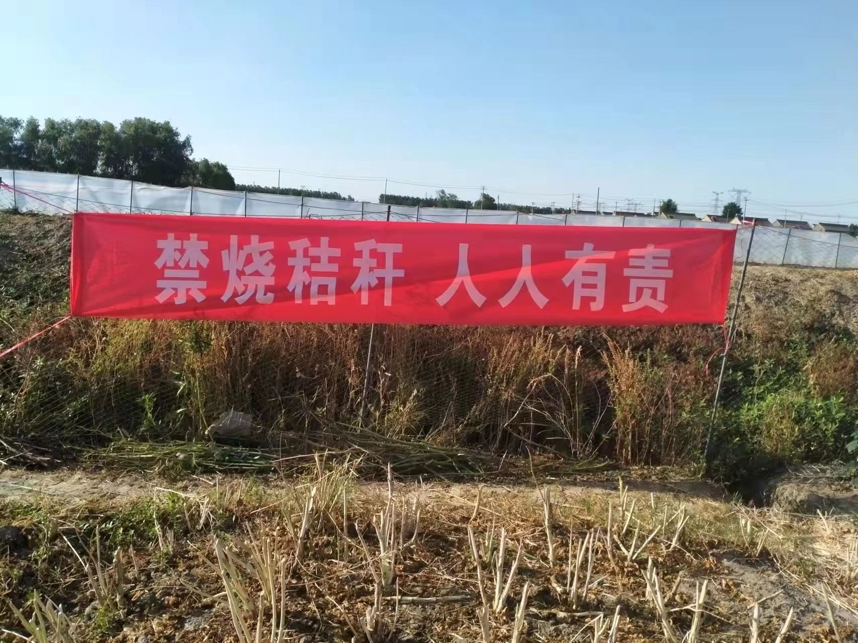 秸秆禁烧宣传该镇充分发挥党员先锋模范作用,严格落实秸秆禁烧巡查