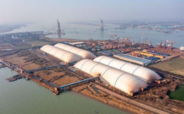 省内沿江港口首个气膜大棚正式投用