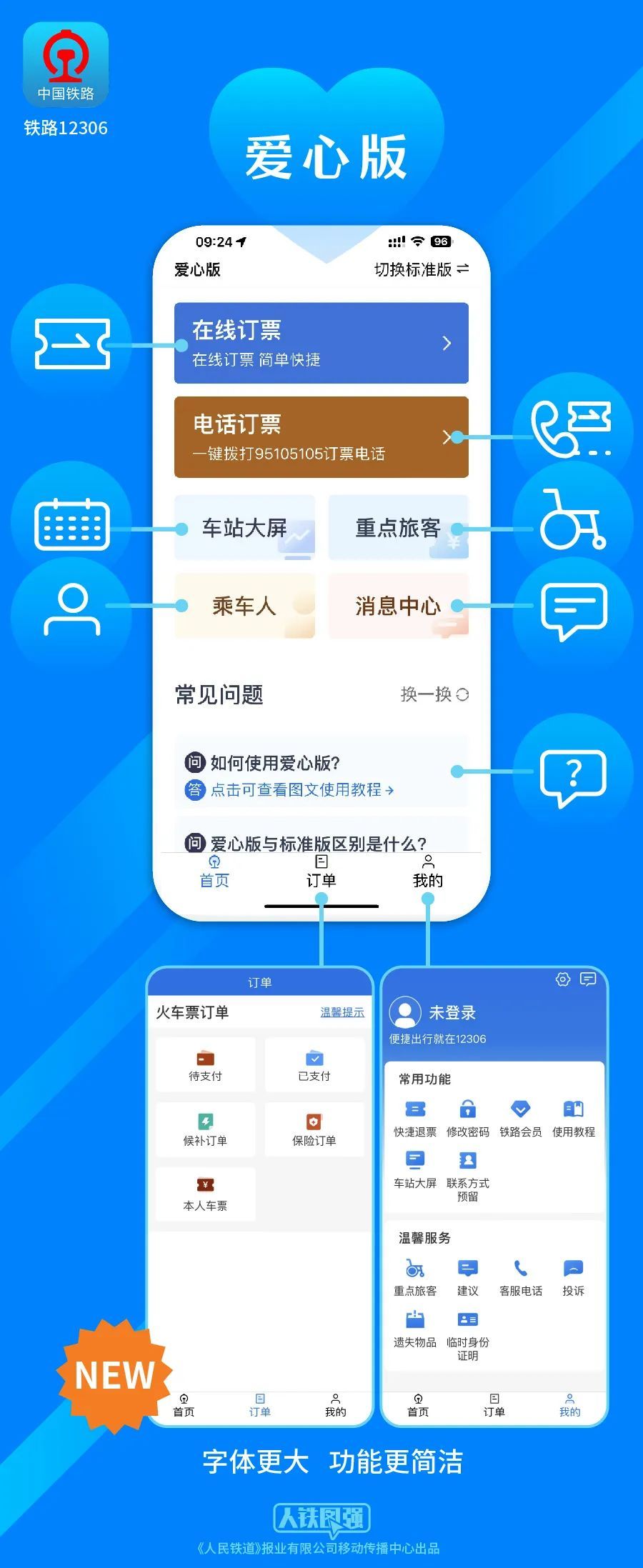 一键拨打订票电话！铁路12306app“爱心版”来了