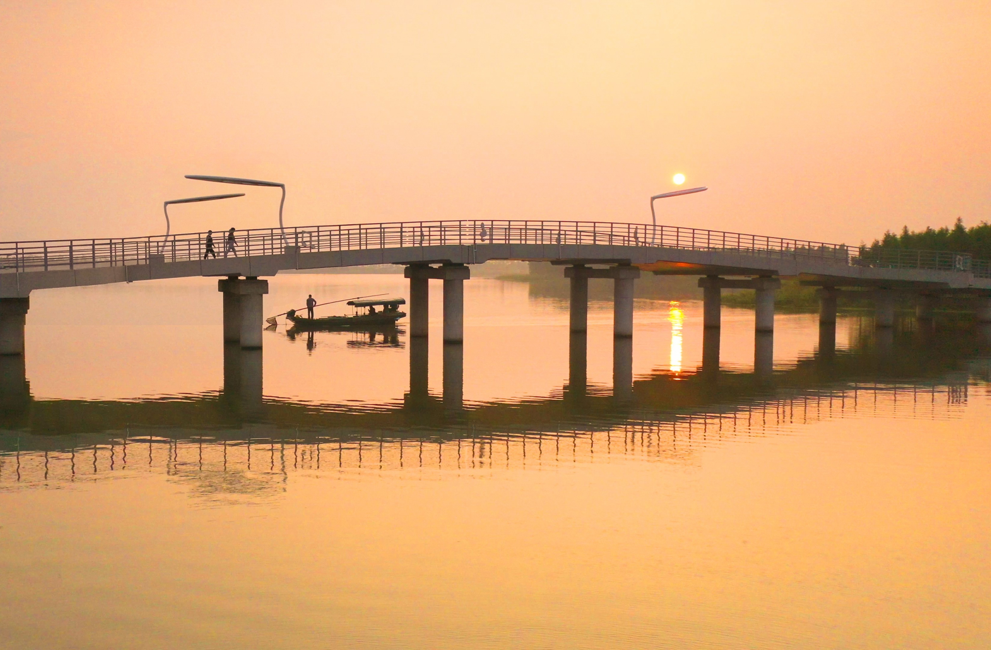 影像盐城蟒蛇河水蜿蜒过悠悠风景入画来