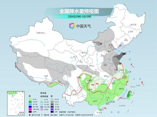 全国下雪分布图今天图片