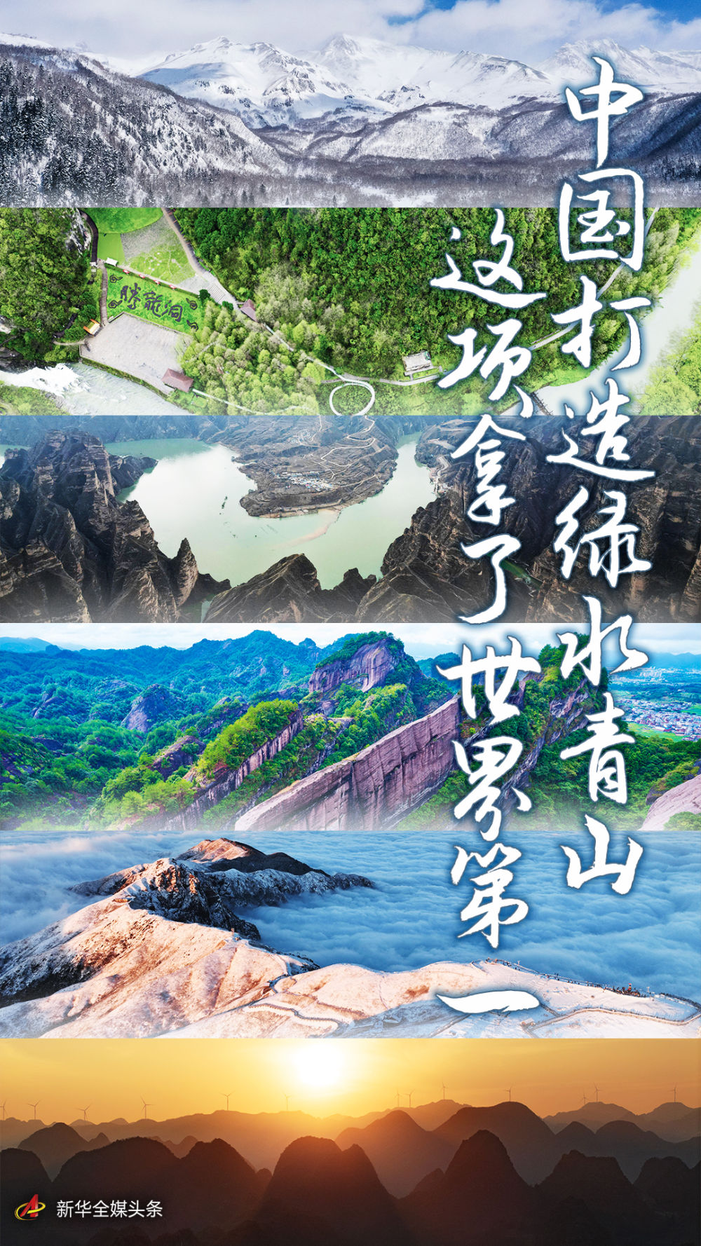 中国打造绿水青山这项拿了世界第一