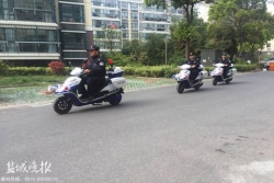 城南新区公安分局黄海派出所 10辆警用电瓶车助力民警进社区
