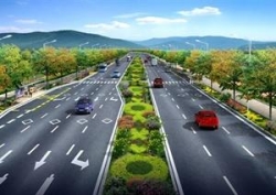 港城高速市开发区段绿化工程开始冲刺