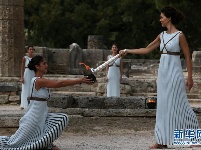 平昌冬奥会圣火采集仪式彩排在希腊举行