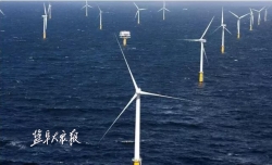国家电投江苏滨海北H2#400MW海上风电项目首台机组并网
