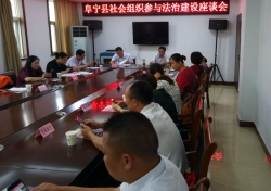 阜宁县举办社会组织参与法治建设座谈会 