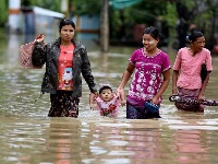 缅甸洪水泛滥 