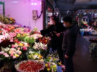 沈阳：鲜花市场 人气渐旺