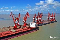 盐城港，“海河联运”重要节点！周口-盐城-上海集装箱航线开航！