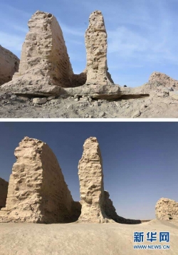 新疆完成对楼兰古城重要遗址抢险加固  