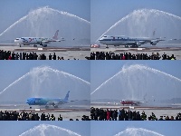成都天府国际机场举行试飞仪式