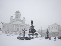 赫尔辛基遭遇风雪天气