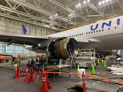 机翼部件漏检 美联航停飞25架波音777-200客机