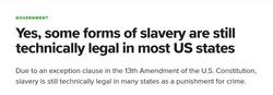 【透视】美媒：在美国大多数州，某种形式的奴隶制仍合法存在