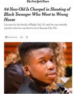 16岁非裔少年按错门铃遭枪击 美国数百人抗议游行 