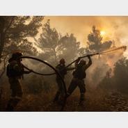 希腊多地野火肆虐 欧盟调派灭火飞机支援