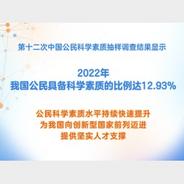 新华社权威快报｜2022年我国公民具备科学素质的比例达12.93%