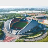 杭州亚运会|景观临设主打“低碳可循环”——探访金华市体育中心