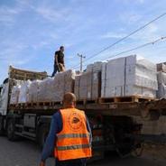 第二批人道救援物资从拉法口岸进入加沙地带
