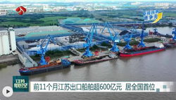 【奋楫扬帆勇争先】前11个月江苏出口船舶超600亿元 居全国首位