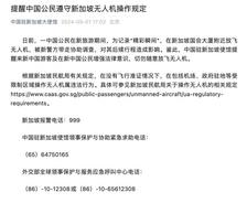 一中国公民在新加坡飞无人机被警方调查 中使馆提示